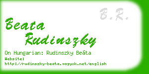beata rudinszky business card